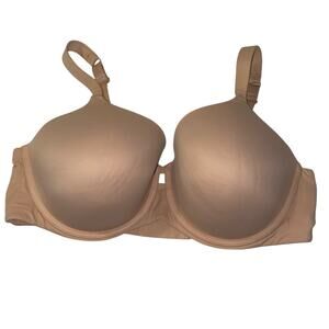 Ambrielle Tan T-Shirt Bra with Seamless Molded Cups 44DDD nude